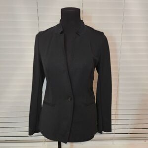 Banana Republic Washable Ponte Inverted Collar Blazer Black NWT Size 2